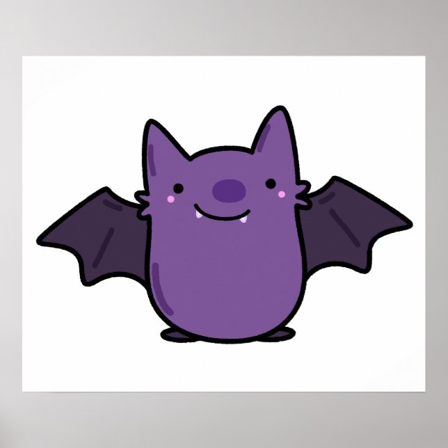 Affiche Cute Kawaii Baby Bat (Devant)