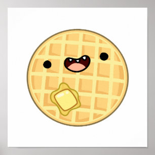 Affiche Cute Kawaii Beurre gaufre