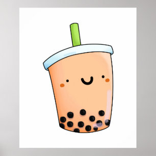 Affiche Cute Kawaii Boba Tea