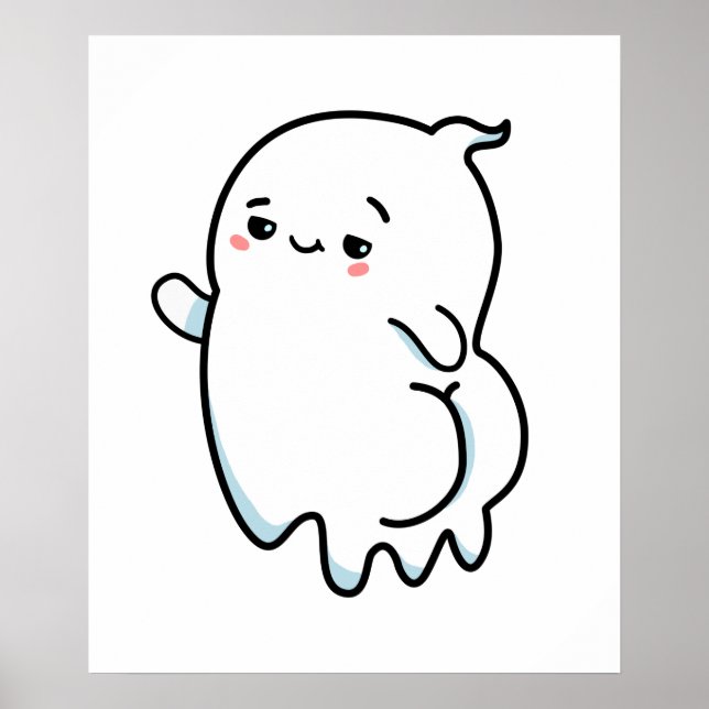 Affiche Cute Kawaii Bootylicious Ghost (Devant)