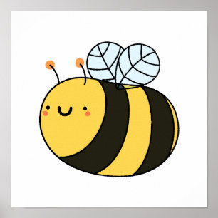 Affiche Cute Kawaii Bumble Bee