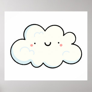 Affiche Cute Kawaii Cloud