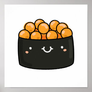 Affiche Cute Kawaii Ebiko Sushi