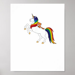 Affiche Cute Kawaii Enfants Unicorn Red Panda Lover T-shir