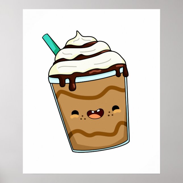 Affiche Cute Kawaii Frappuccino (Devant)