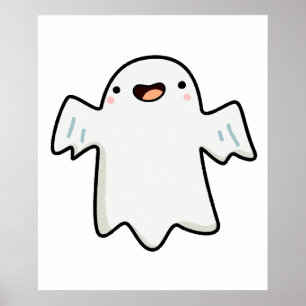 Affiche Cute Kawaii Ghost