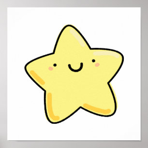 Affiche Cute Kawaii Happy Star