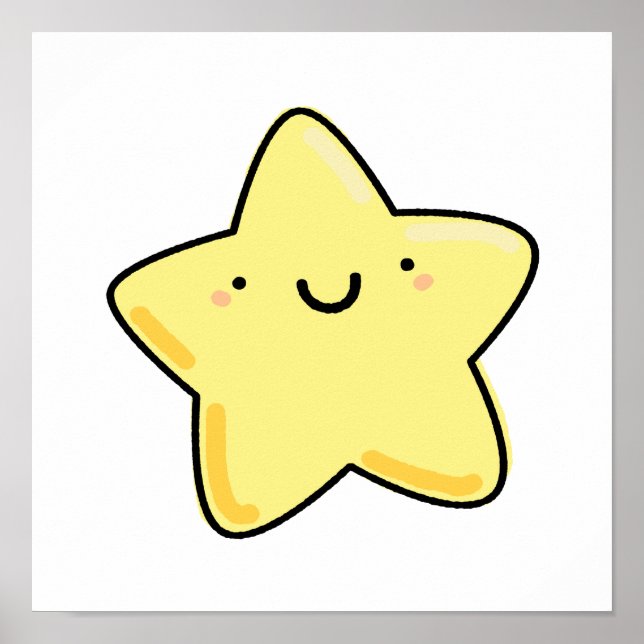Affiche Cute Kawaii Happy Star (Devant)