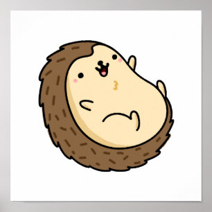 Affiche Cute Kawaii Hedgehog