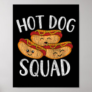 Affiche Cute Kawaii Hot Dog Squad Bbq Family Matching Men