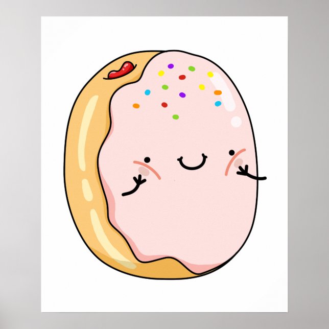 Affiche Cute Kawaii Jelly Donut (Devant)