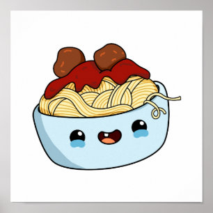 Affiche Cute Kawaii Pasta