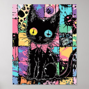 Affiche Cute Kawaii Pastel Goth Patchwork Gothique Déplais