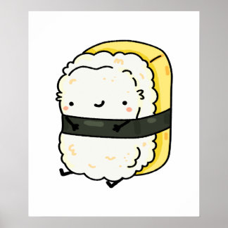 Affiche Cute Kawaii Tamago Sushi