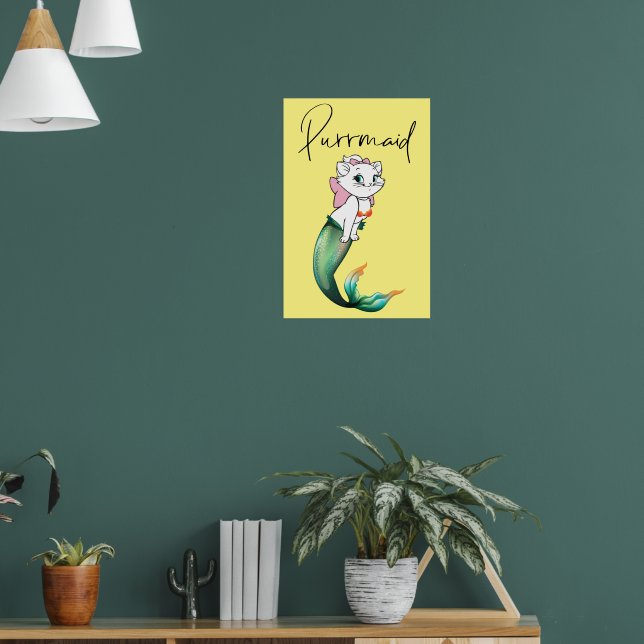 Affiche Cute Kitten Purrmaid - Fun Mermaid Design de chat (Salon 1)