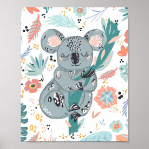 Affiche Cute Koala Nursery Art