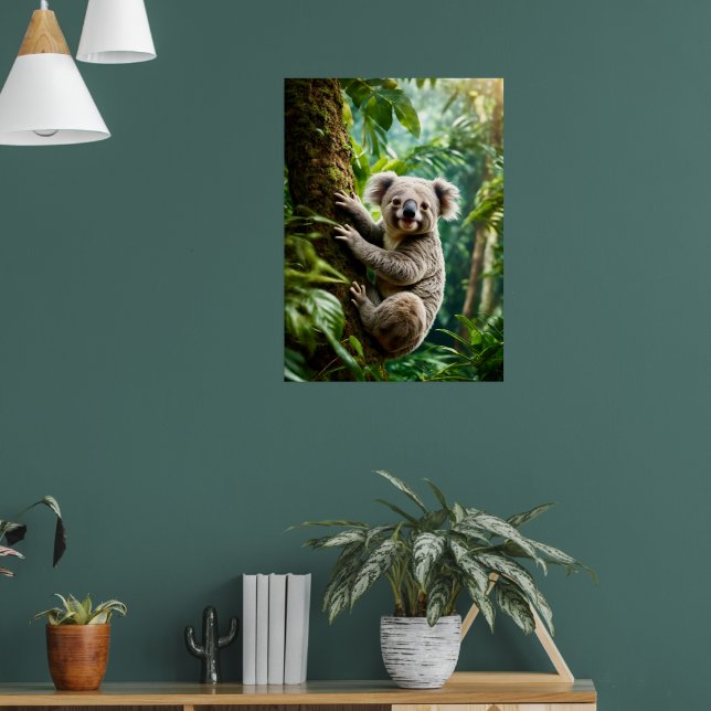 Affiche Cute Koala Ours sur un arbre (Salon 1)