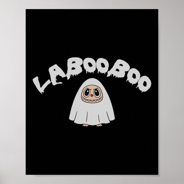 Affiche Cute Laboo Boo Ghost Halloween Pour Adultes Et Enf (Devant)