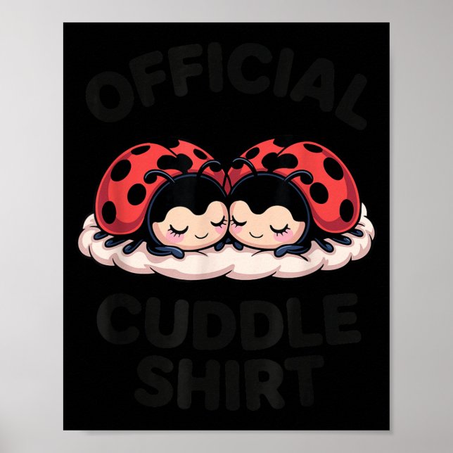 Affiche Cute Ladybug Love Cuddle  (Devant)