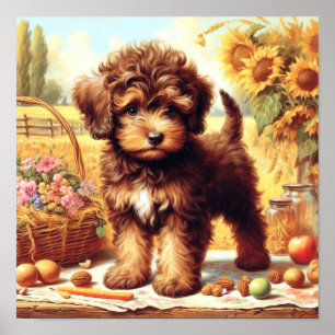 Affiche Cute Lagotto Romagnolo Peinture