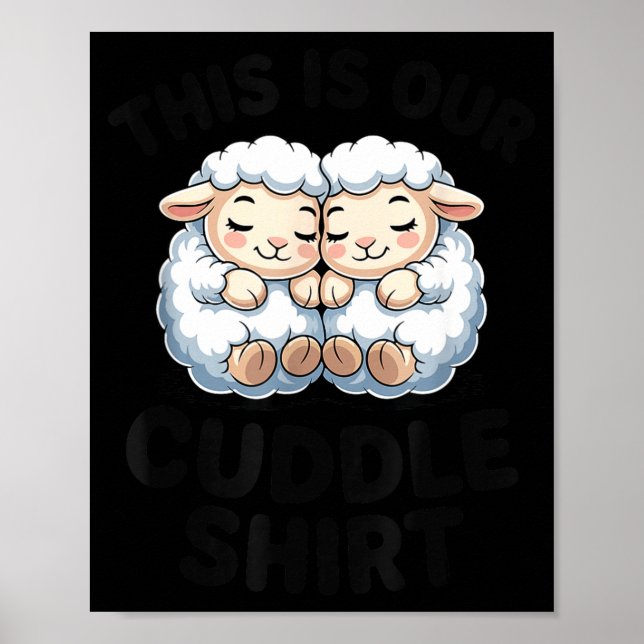 Affiche Cute Lamb Couple This Is Our Cuddle  (Devant)