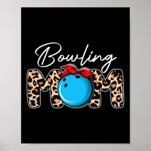 Affiche Cute Leopard Bowling Maman Maman Mama Sport Mère d