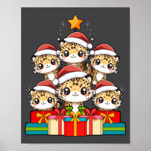 Affiche Cute Léopard Gecko Le Lézard Noël Arbre De Noël Xm