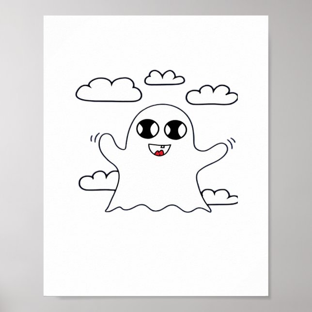 Affiche Cute Little Boo Style Créatif (Devant)