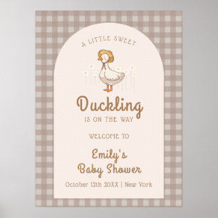 Affiche Cute Little Duckkkhouse Baby shower Bienvenue