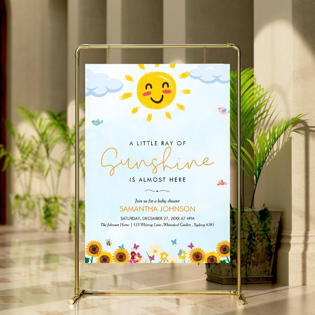 Affiche Cute Little Ray of Sunshine Baby shower (Créateur téléchargé)