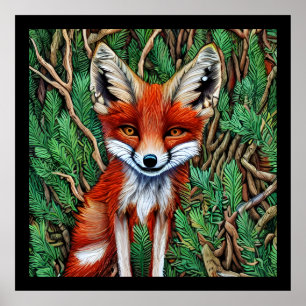 Affiche Cute Little Wilderness Fox