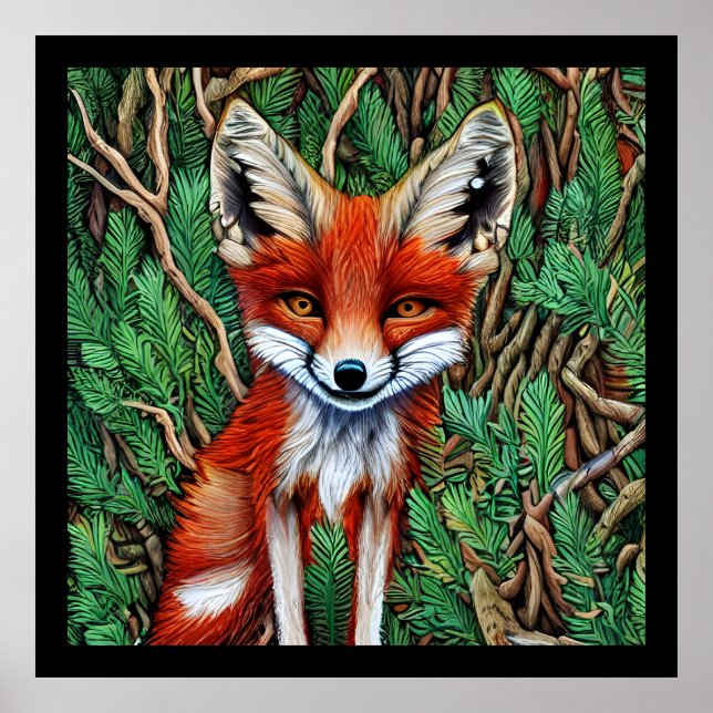 Affiche Cute Little Wilderness Fox (Devant)