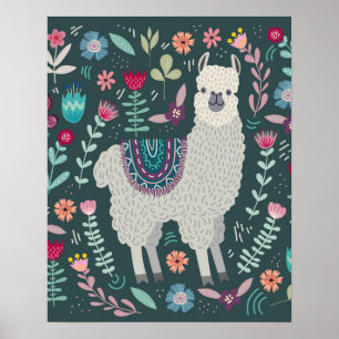 Affiche Cute Llama