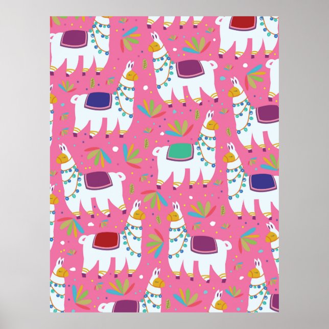 Affiche Cute Llama Motif (Devant)