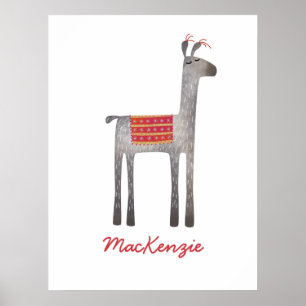 Affiche Cute Llama personnalisée