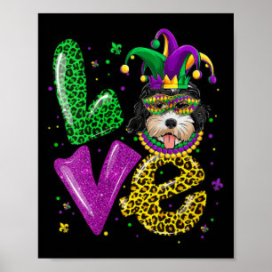 Affiche Cute Lote Doodle Golden Dog Masque Léopard Mar Pla