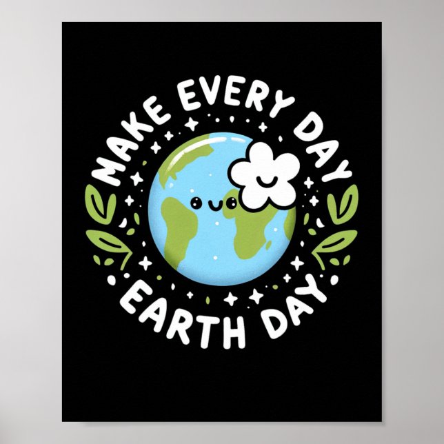 Affiche Cute Make Everyday Jour des terres Kids (Devant)
