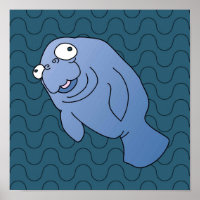 Cute Manatee Hugger Cartographier animal