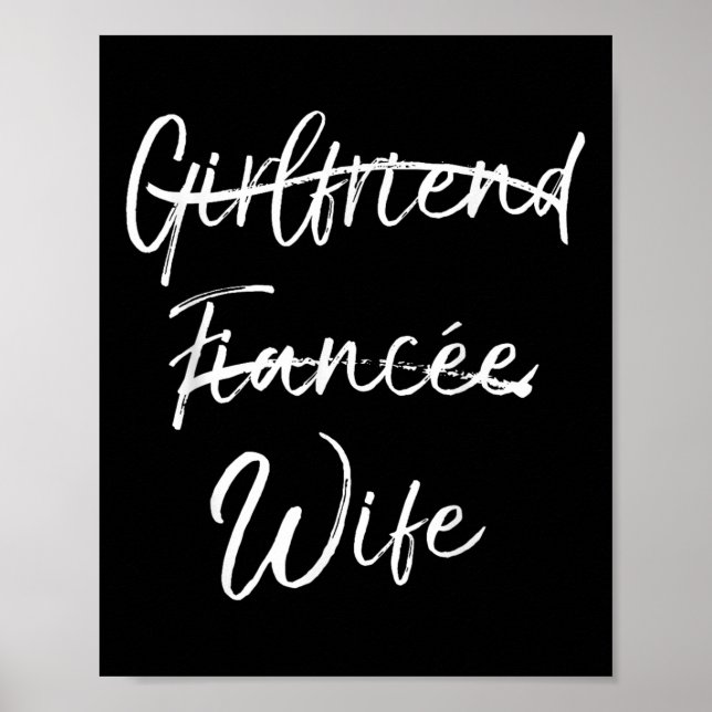 Affiche Cute Mariage Cadeau Pas Giramie Fiancée Marked Ou (Devant)