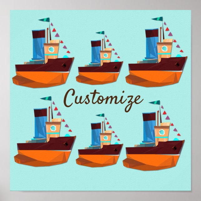 Affiche Cute Minuscule remorqueur Thunder-Cove (Devant)