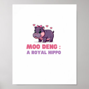 Affiche Cute MOO DENG ROYAL HIPPO Hippo Thème Zoologie Pix