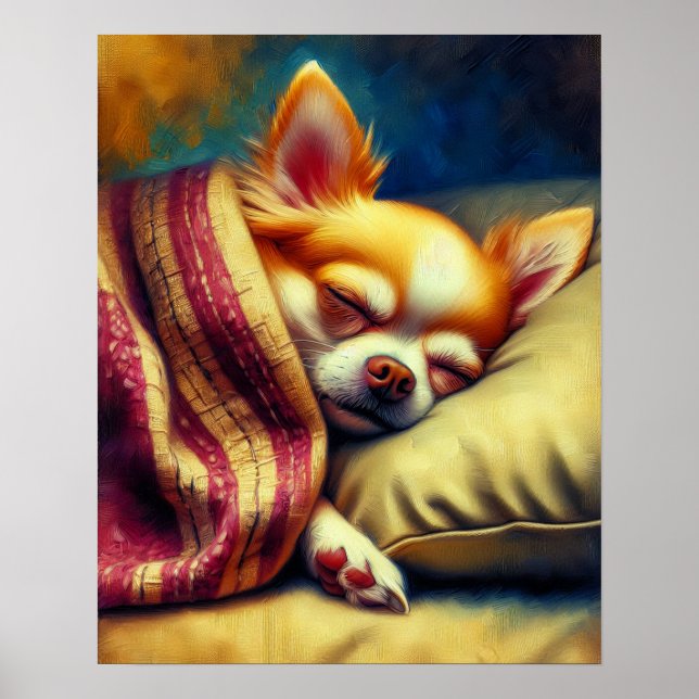 Affiche Cute Napping Chihuahua (Devant)