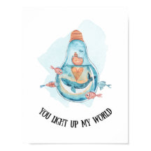 Cute Nautique Bleu Baleine Nautique Nourriture / S