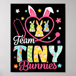 Affiche Cute Nicu Picu Landd Infirmière Pâques Fête Stetho