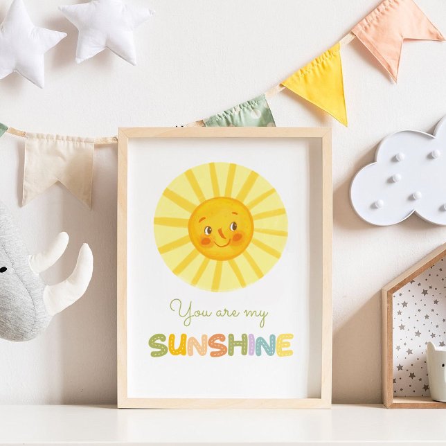 Affiche Cute Nursery Vous êtes mon soleil (Créateur téléchargé)
