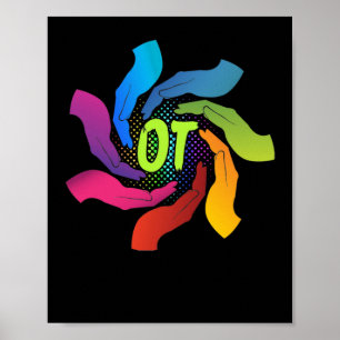 Affiche Cute OT Hands Occupational Therapy