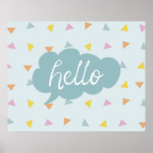 Affiche Cute Pastel Hello