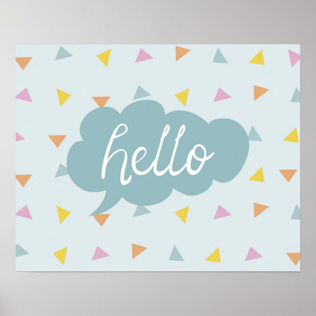 Affiche Cute Pastel Hello (Devant)