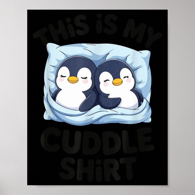 Affiche Cute Penguin Cuddle Cozy Sleep Matching Couple  (Devant)