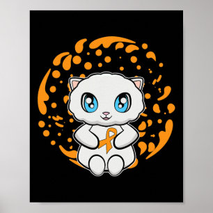 Affiche Cute Perse Chat Anime Kitten Leukemia Sensibilisat